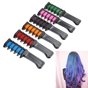 6pcs Instant Hair Chalk Comb Shimmer Temporary Hair Dye Hair Color Cream for Party Fans Cosplay DIY