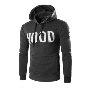 Men Winter Slim Hoodie Warm Pullover Sweatshirt Hooded Coat Outwear Tops