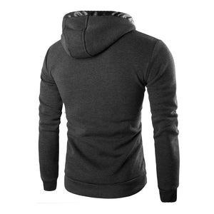 Men Winter Slim Hoodie Warm Pullover Sweatshirt Hooded Coat Outwear Tops