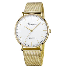 Carregar imagem no visualizador da galeria, GENEVA Womens Classic Quartz Stainless Steel Wrist Watch Bracelet Watches