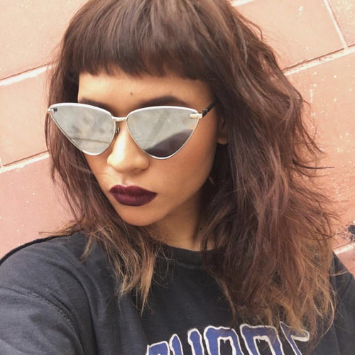 Sunglasses Women 2018 Brand Designer Fashion Sexy Ladies Oversized Cat eye Sun glasses Metal Frame Cateye Glasses Vintage Shades