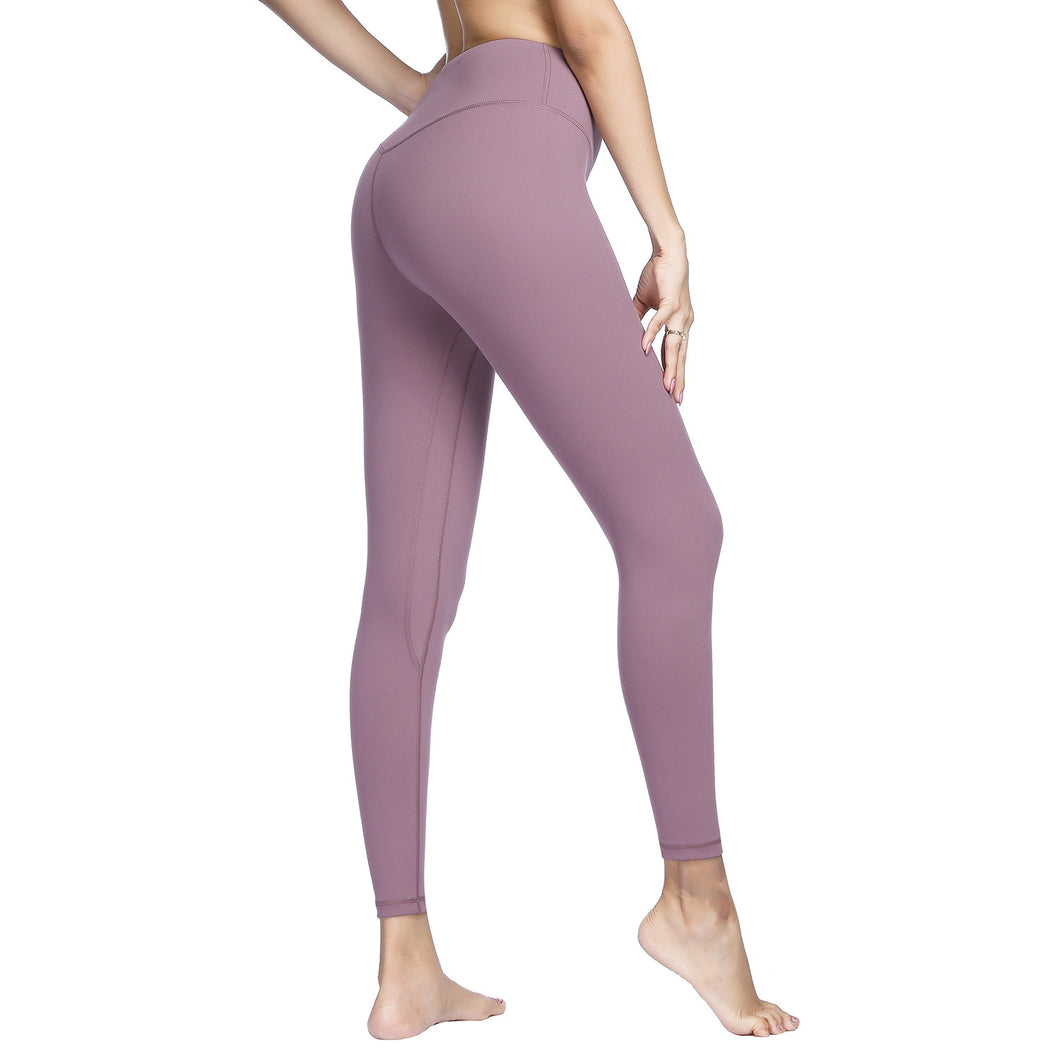 2018 Sexy Women Solid High Waist Hip Push Up Basic Leggings Pants Quick Dry Stretch Sports Tight Yoga Running Gym Slim Trousers