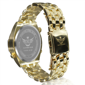 Gold Glossy 4-subdial Executive Classic Mens Watch