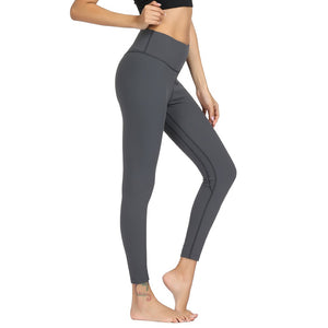 2018 Sexy Women Solid High Waist Hip Push Up Basic Leggings Pants Quick Dry Stretch Sports Tight Yoga Running Gym Slim Trousers